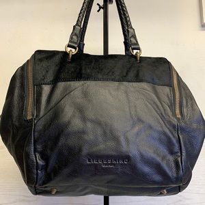 Liebeskind extra large black leather bag